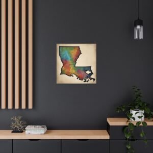 Louisiana Canvas Gallery Wraps &#8211; Louisiana Home Bedroom Living Room Office Wall Decor Canvas Art &#8211; Housewarming Gifts &#8211; LA New Home Gifts