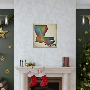 Louisiana Canvas Gallery Wraps &#8211; Louisiana Home Bedroom Living Room Office Wall Decor Canvas Art &#8211; Housewarming Gifts &#8211; LA New Home Gifts