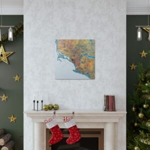 Massachusetts Canvas Gallery Wraps &#8211; Massachusetts Living Room Home Office Wall Decor Canvas Art &#8211; Housewarming Gifts &#8211; MA New Home Gifts