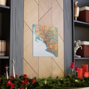 Massachusetts Canvas Gallery Wraps &#8211; Massachusetts Living Room Home Office Wall Decor Canvas Art &#8211; Housewarming Gifts &#8211; MA New Home Gifts