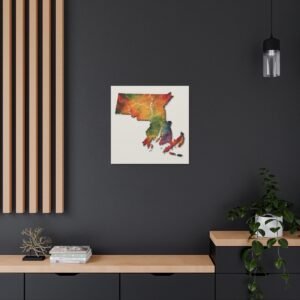 Massachusetts Canvas Gallery Wraps &#8211; Massachusetts Living Room Home Office Wall Decor Canvas Art &#8211; Housewarming Gifts &#8211; MA New Home Gifts