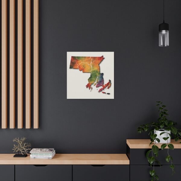 Massachusetts Canvas Gallery Wraps &#8211; Massachusetts Living Room Home Office Wall Decor Canvas Art &#8211; Housewarming Gifts &#8211; MA New Home Gifts
