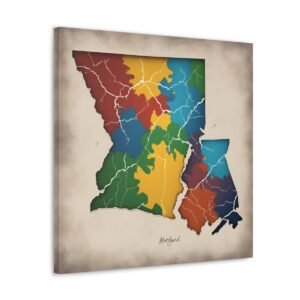 Maryland Canvas Gallery Wraps &#8211; Maryland Bedroom Living Room Home Office Wall Decor Canvas Art &#8211; Housewarming Gifts &#8211; MD New Home Gifts