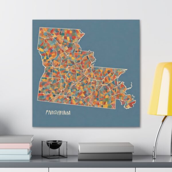 Pennsylvania Canvas Gallery Wraps &#8211; Pennsylvania Office Living Room Wall Decor Bedroom Home Canvas Art &#8211; Housewarming Gifts &#8211; PA Home Gifts