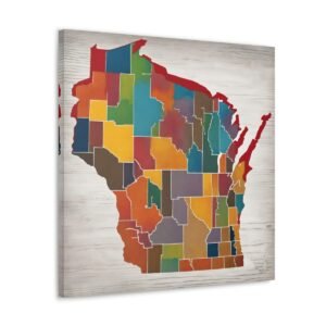 Wisconsin Canvas Gallery Wraps &#8211; Wisconsin Office Living Room Bedroom Wall Decor Home Canvas Art &#8211; Housewarming Gifts &#8211; WI New Home Gifts