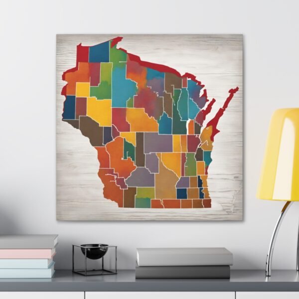 Wisconsin Canvas Gallery Wraps &#8211; Wisconsin Office Living Room Bedroom Wall Decor Home Canvas Art &#8211; Housewarming Gifts &#8211; WI New Home Gifts