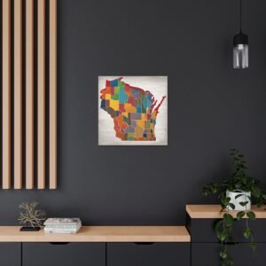 Wisconsin Canvas Gallery Wraps &#8211; Wisconsin Office Living Room Bedroom Wall Decor Home Canvas Art &#8211; Housewarming Gifts &#8211; WI New Home Gifts