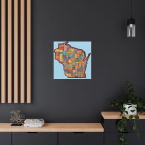 Wisconsin Canvas Gallery Wraps &#8211; Wisconsin Office Bedroom Living Room Wall Decor Home Canvas Art &#8211; Housewarming Gifts &#8211; WI New Home Gifts