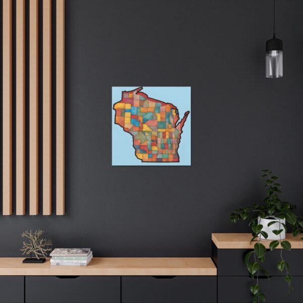 Wisconsin Canvas Gallery Wraps &#8211; Wisconsin Office Bedroom Living Room Wall Decor Home Canvas Art &#8211; Housewarming Gifts &#8211; WI New Home Gifts
