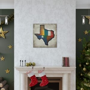 Texas Canvas Gallery Wraps &#8211; Texas Office Living Room Wall Decor Bedroom Home Canvas Art &#8211; Housewarming Gifts &#8211; TX New Home Gifts