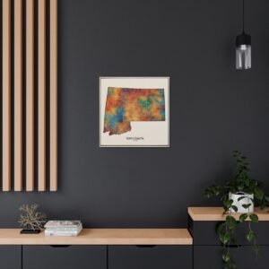 South Dakota Canvas Gallery Wraps &#8211; South Dakota Living Room Wall Decor Bedroom Office  Home Canvas Art &#8211; Housewarming Gifts &#8211; SD Home Gifts