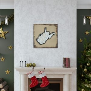West Virginia Canvas Gallery Wraps &#8211; West Virginia Bedroom Living Room Wall Decor Office  Home Canvas Art &#8211; Housewarming Gifts &#8211; WV Gifts