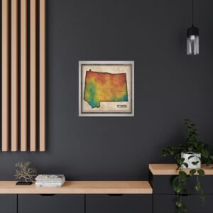 Wyoming Canvas Gallery Wraps &#8211; Wyoming Bedroom Office Living Room Wall Decor Home Canvas Art &#8211; Housewarming Gifts &#8211; WY New Home Gifts
