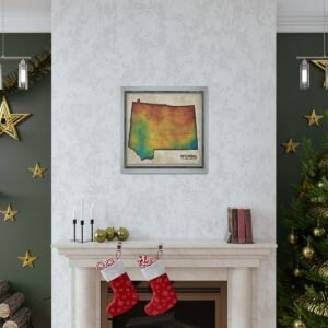Wyoming Canvas Gallery Wraps &#8211; Wyoming Bedroom Office Living Room Wall Decor Home Canvas Art &#8211; Housewarming Gifts &#8211; WY New Home Gifts