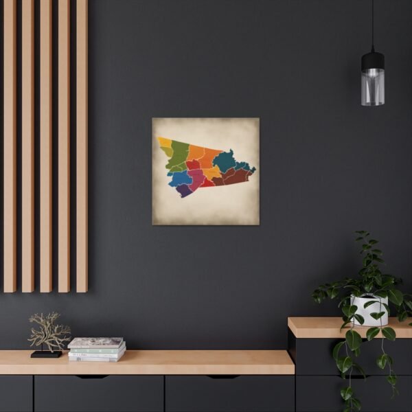 Virginia Canvas Gallery Wraps &#8211; Virginia Bedroom Office Living Room Wall Decor Home Canvas Art &#8211; Housewarming Gifts &#8211; VA New Home Gifts
