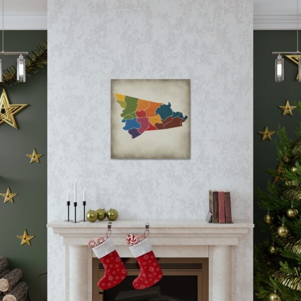 Virginia Canvas Gallery Wraps &#8211; Virginia Bedroom Office Living Room Wall Decor Home Canvas Art &#8211; Housewarming Gifts &#8211; VA New Home Gifts