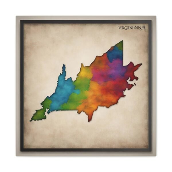 Virginia Canvas Gallery Wraps &#8211; Virginia Bedroom Living Room Office Wall Decor Home Canvas Art &#8211; Housewarming Gifts &#8211; VA New Home Gifts