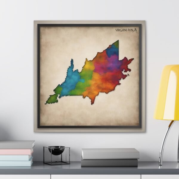 Virginia Canvas Gallery Wraps &#8211; Virginia Bedroom Living Room Office Wall Decor Home Canvas Art &#8211; Housewarming Gifts &#8211; VA New Home Gifts