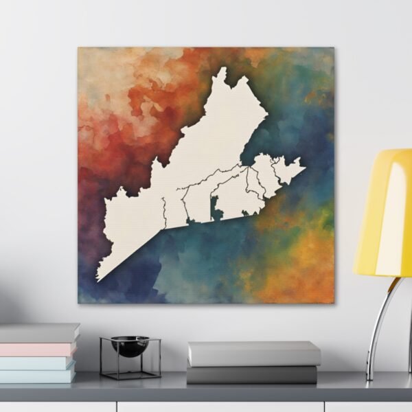 Virginia Canvas Gallery Wraps &#8211; Virginia Living Room Bedroom Office Wall Decor Home Canvas Art &#8211; Housewarming Gifts &#8211; VA New Home Gifts