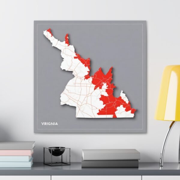 Virginia Canvas Gallery Wraps &#8211; Virginia Living Room Office Bedroom Wall Decor Home Canvas Art &#8211; Housewarming Gifts &#8211; VA New Home Gifts