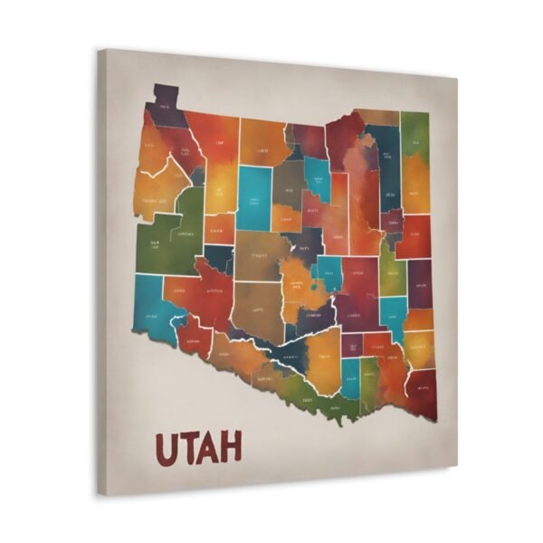 Utah Canvas Gallery Wraps &#8211; Utah Living Room Office Bedroom Wall Decor Home Canvas Art &#8211; Housewarming Gifts &#8211; UT New Home Gifts