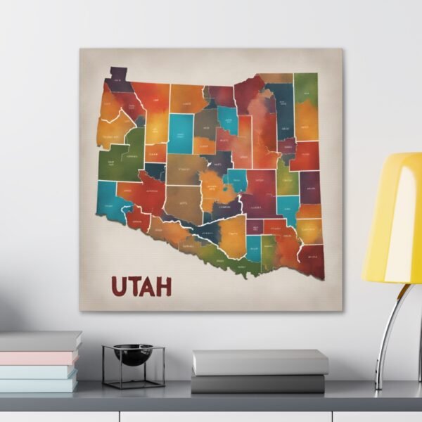 Utah Canvas Gallery Wraps &#8211; Utah Living Room Office Bedroom Wall Decor Home Canvas Art &#8211; Housewarming Gifts &#8211; UT New Home Gifts