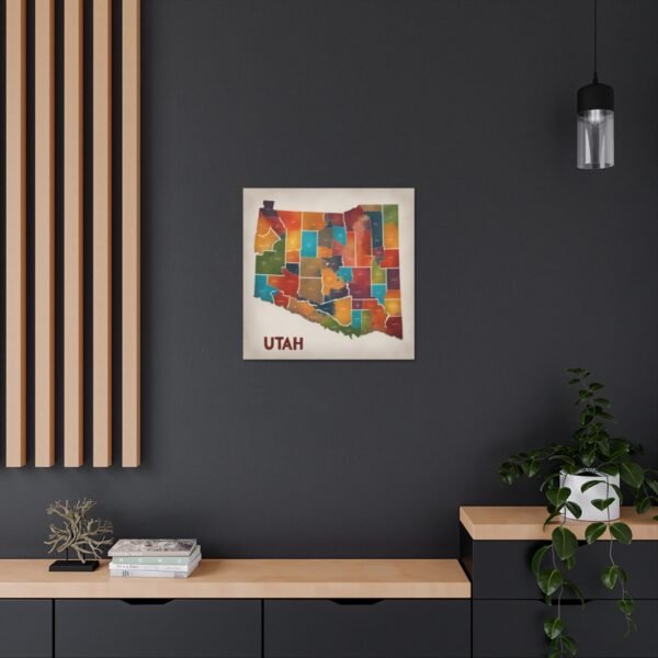 Utah Canvas Gallery Wraps &#8211; Utah Living Room Office Bedroom Wall Decor Home Canvas Art &#8211; Housewarming Gifts &#8211; UT New Home Gifts