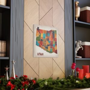 Utah Canvas Gallery Wraps &#8211; Utah Living Room Office Bedroom Wall Decor Home Canvas Art &#8211; Housewarming Gifts &#8211; UT New Home Gifts