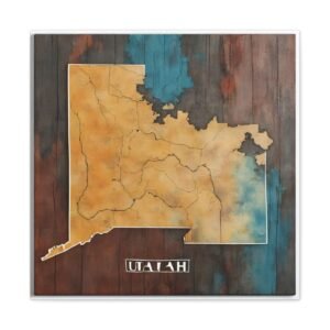 Utah Canvas Gallery Wraps &#8211; Utah Living Room Bedroom Office Wall Decor Home Canvas Art &#8211; Housewarming Gifts &#8211; UT New Home Gifts