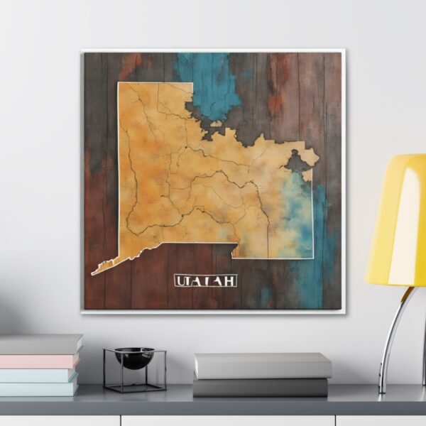 Utah Canvas Gallery Wraps &#8211; Utah Living Room Bedroom Office Wall Decor Home Canvas Art &#8211; Housewarming Gifts &#8211; UT New Home Gifts