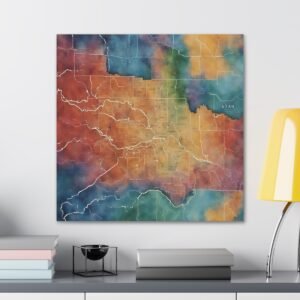 Utah Canvas Gallery Wraps &#8211; Utah Living Room Office Bedroom Wall Decor Home Canvas Art &#8211; Housewarming Gifts &#8211; UT New Home Gifts