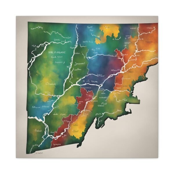 Vermont Canvas Gallery Wraps &#8211; Vermont Living Room Office Bedroom Wall Decor Home Canvas Art &#8211; Housewarming Gifts &#8211; VT New Home Gifts