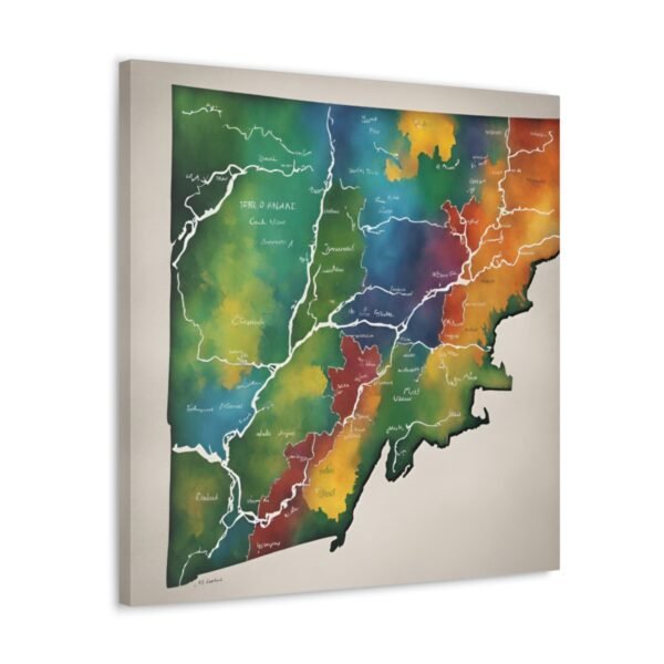 Vermont Canvas Gallery Wraps &#8211; Vermont Living Room Office Bedroom Wall Decor Home Canvas Art &#8211; Housewarming Gifts &#8211; VT New Home Gifts