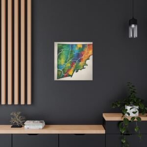 Vermont Canvas Gallery Wraps &#8211; Vermont Living Room Office Bedroom Wall Decor Home Canvas Art &#8211; Housewarming Gifts &#8211; VT New Home Gifts