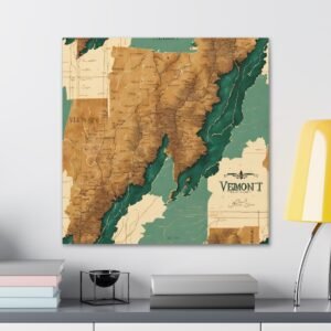 Vermont Canvas Gallery Wraps &#8211; Vermont Living Room Bedroom Office Wall Decor Home Canvas Art &#8211; Housewarming Gifts &#8211; VT New Home Gifts