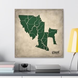Vermont Canvas Gallery Wraps &#8211; Vermont Living Room Bedroom Wall Decor Office Home Canvas Art &#8211; Housewarming Gifts &#8211; VT New Home Gifts