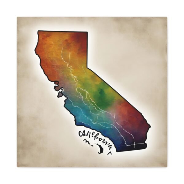 California Canvas Gallery Wraps &#8211; California Home Office Living Room Bedroom Wall Decor Canvas Art &#8211; Housewarming Gifts &#8211; CA New Home Gifts