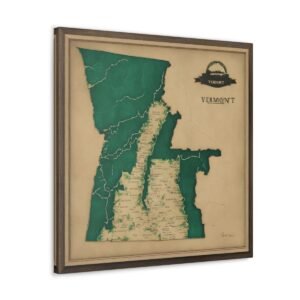 Vermont Canvas Gallery Wraps &#8211; Vermont Living Room Wall Decor Bedroom Office Home Canvas Art &#8211; Housewarming Gifts &#8211; VT New Home Gifts
