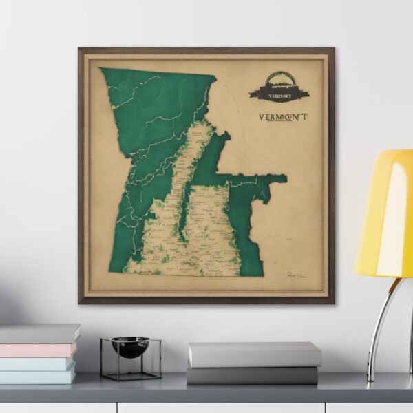 Vermont Canvas Gallery Wraps &#8211; Vermont Living Room Wall Decor Bedroom Office Home Canvas Art &#8211; Housewarming Gifts &#8211; VT New Home Gifts