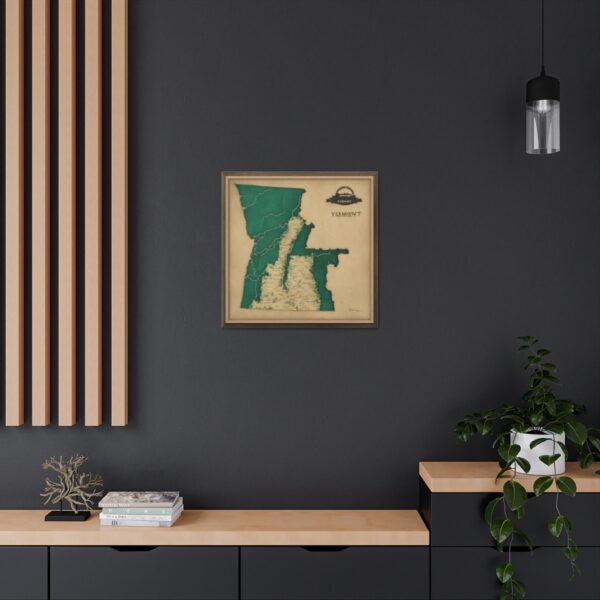 Vermont Canvas Gallery Wraps &#8211; Vermont Living Room Wall Decor Bedroom Office Home Canvas Art &#8211; Housewarming Gifts &#8211; VT New Home Gifts