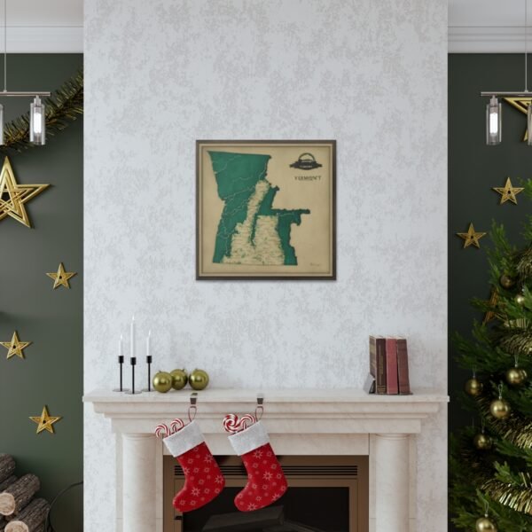 Vermont Canvas Gallery Wraps &#8211; Vermont Living Room Wall Decor Bedroom Office Home Canvas Art &#8211; Housewarming Gifts &#8211; VT New Home Gifts