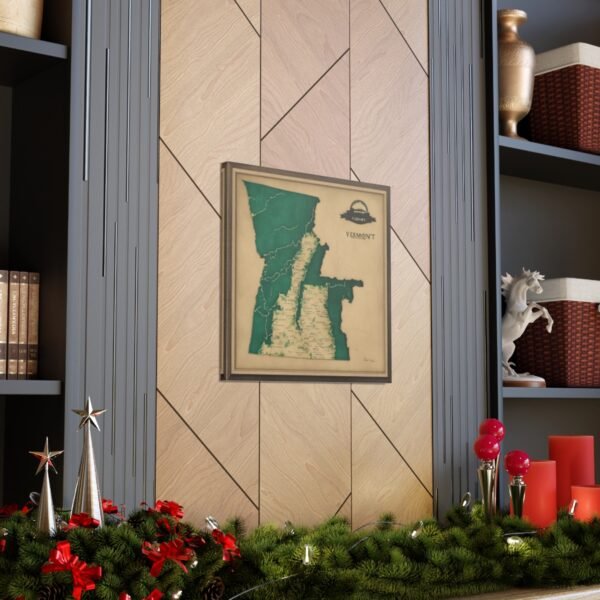 Vermont Canvas Gallery Wraps &#8211; Vermont Living Room Wall Decor Bedroom Office Home Canvas Art &#8211; Housewarming Gifts &#8211; VT New Home Gifts