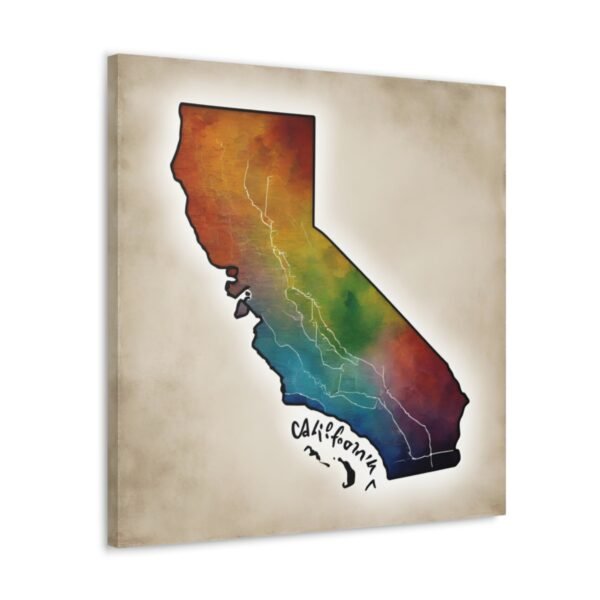 California Canvas Gallery Wraps &#8211; California Home Office Living Room Bedroom Wall Decor Canvas Art &#8211; Housewarming Gifts &#8211; CA New Home Gifts