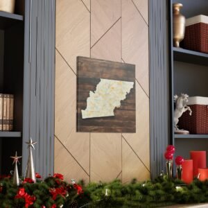 Tennessee Canvas Gallery Wraps &#8211; Tennessee Living Room Office Wall Decor Bedroom Home Canvas Art &#8211; Housewarming Gifts &#8211; TN New Home Gifts