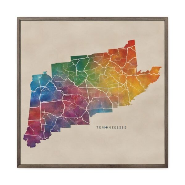 Tennessee Canvas Gallery Wraps &#8211; Tennessee Living Room Wall Decor Office Bedroom Home Canvas Art &#8211; Housewarming Gifts &#8211; TN New Home Gifts