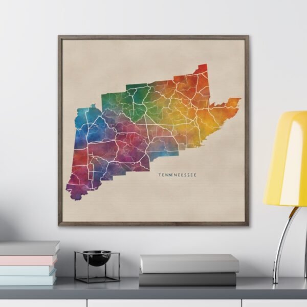 Tennessee Canvas Gallery Wraps &#8211; Tennessee Living Room Wall Decor Office Bedroom Home Canvas Art &#8211; Housewarming Gifts &#8211; TN New Home Gifts