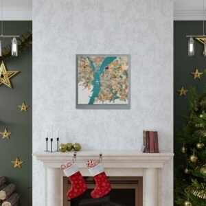 Washington Canvas Gallery Wraps &#8211; Washington Living Room Wall Decor Office Bedroom Home Canvas Art &#8211; Housewarming Gifts &#8211; WA New Home Gifts