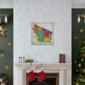 Washington Canvas Gallery Wraps &#8211; Washington Living Room Office Wall Decor Bedroom Home Canvas Art &#8211; Housewarming Gifts &#8211; WA New Home Gifts