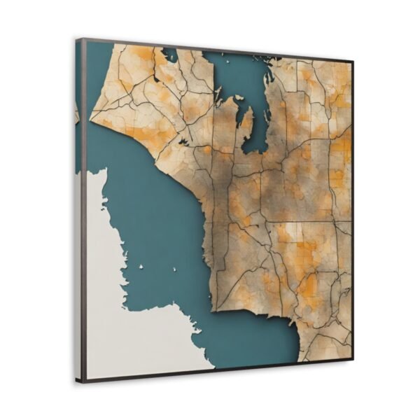 Washington Canvas Gallery Wraps &#8211; Washington Living Room Bedroom Office Wall Decor Home Canvas Art &#8211; Housewarming Gifts &#8211; WA New Home Gifts