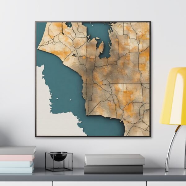 Washington Canvas Gallery Wraps &#8211; Washington Living Room Bedroom Office Wall Decor Home Canvas Art &#8211; Housewarming Gifts &#8211; WA New Home Gifts